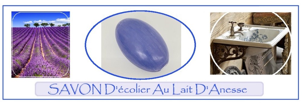 SAVON ECOLIER au LAIT D'ANESSE BIO - LAVANDE - 260 grs -