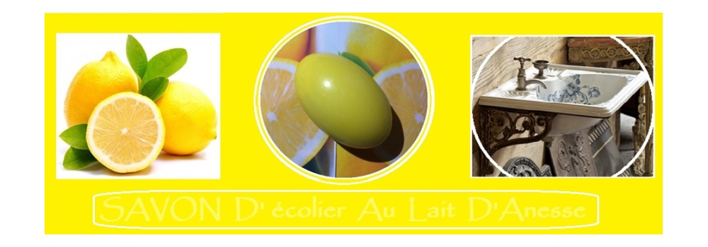 SAVON D'ECOLIER au LAIT D'ANESSE BIO - CITRON - 260grs -
