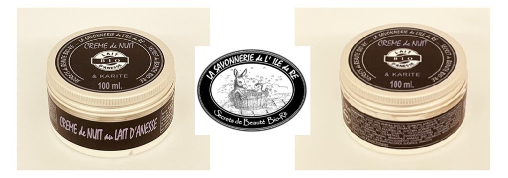 ------------ CREME de NUIT------------ --------------------------------------- au LAIT D'ANESSE BIO --- 100ml ---